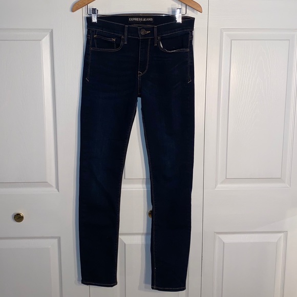 Express Denim - Express Super Skinny Mid Rise Jeans Size: 4R